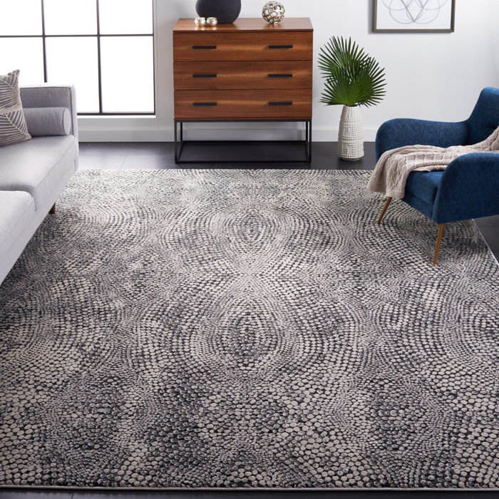 Wrought Studio Kauffman Black/Light Gray Rug & Reviews Wayfair
